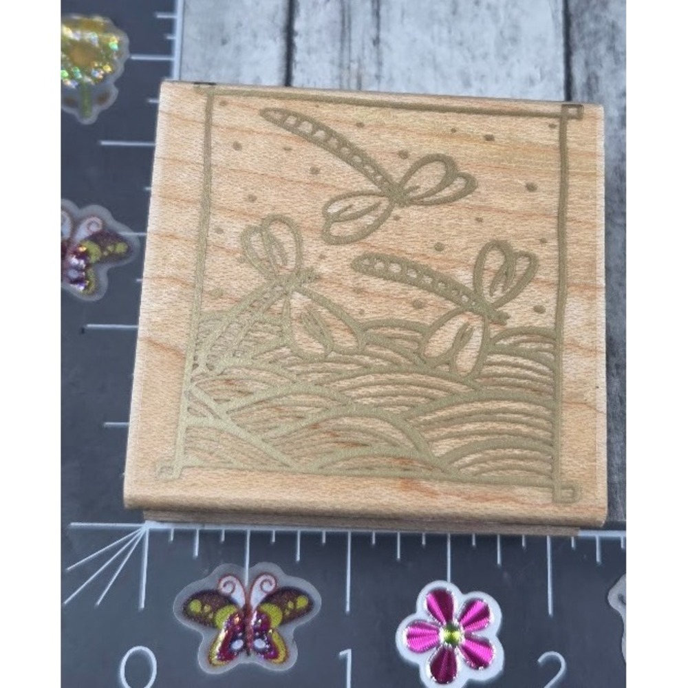 Hero Arts Japonesque Dragonfly E1697 Rubber Stamp Wood #Q44